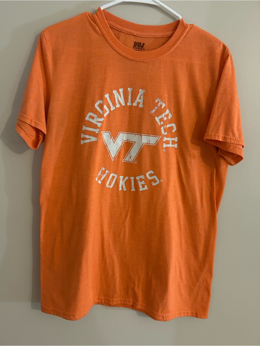 Virginia Tech Hokies VT Bright Orange Crew Neck Tee - Medium